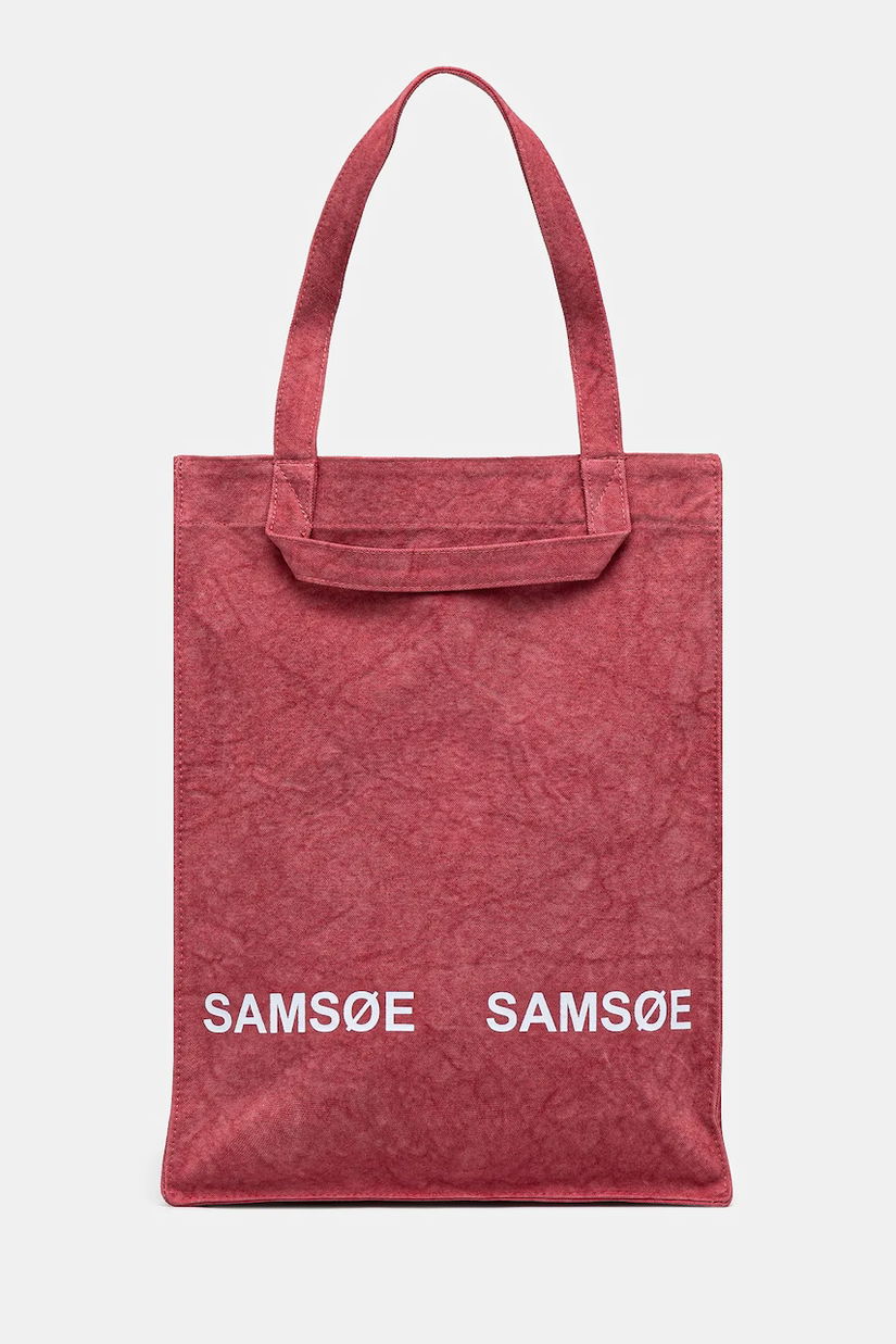Samsoe Samsoe geanta de bumbac SALUCCA culoarea roz, U24300002