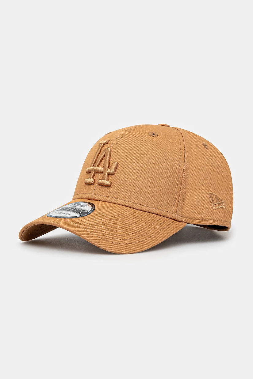 New Era șapcă de baseball din bumbac culoarea maro, cu imprimeu, 60595155
