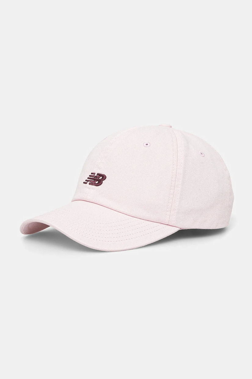 New Balance șapcă de baseball din bumbac culoarea roz, cu imprimeu, LAH51009RSG
