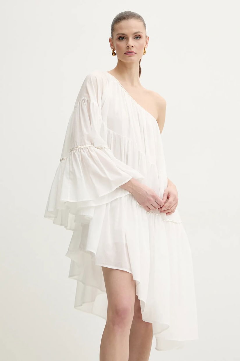 Simona Corsellini rochie din bumbac culoarea alb, midi, oversize, P25CPAB045