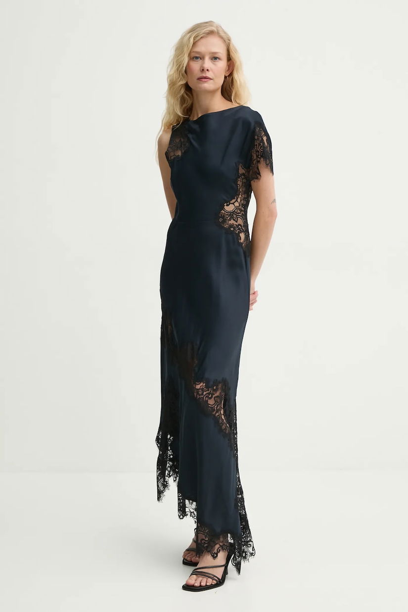 A.L.C. rochie Alessia culoarea bleumarin, maxi, dreaptă, 6DRES02453