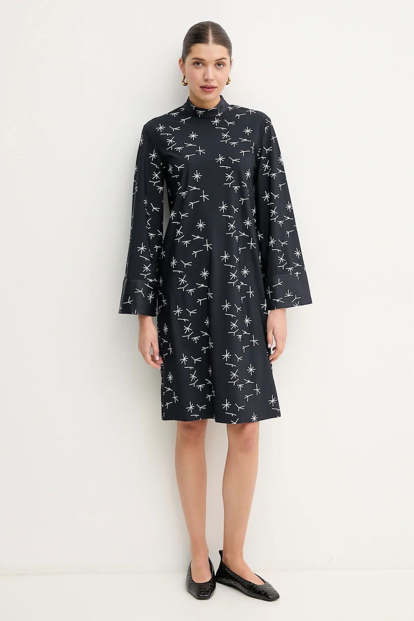 MM rochie culoarea bleumarin, mini, evazată, 2516621077600