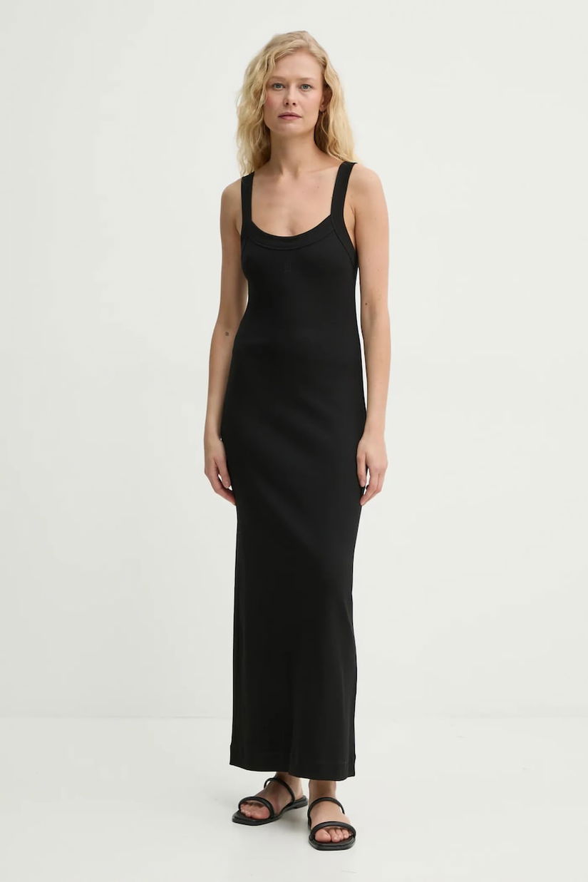 By Malene Birger rochie LIO culoarea negru, maxi, mulată, 103106
