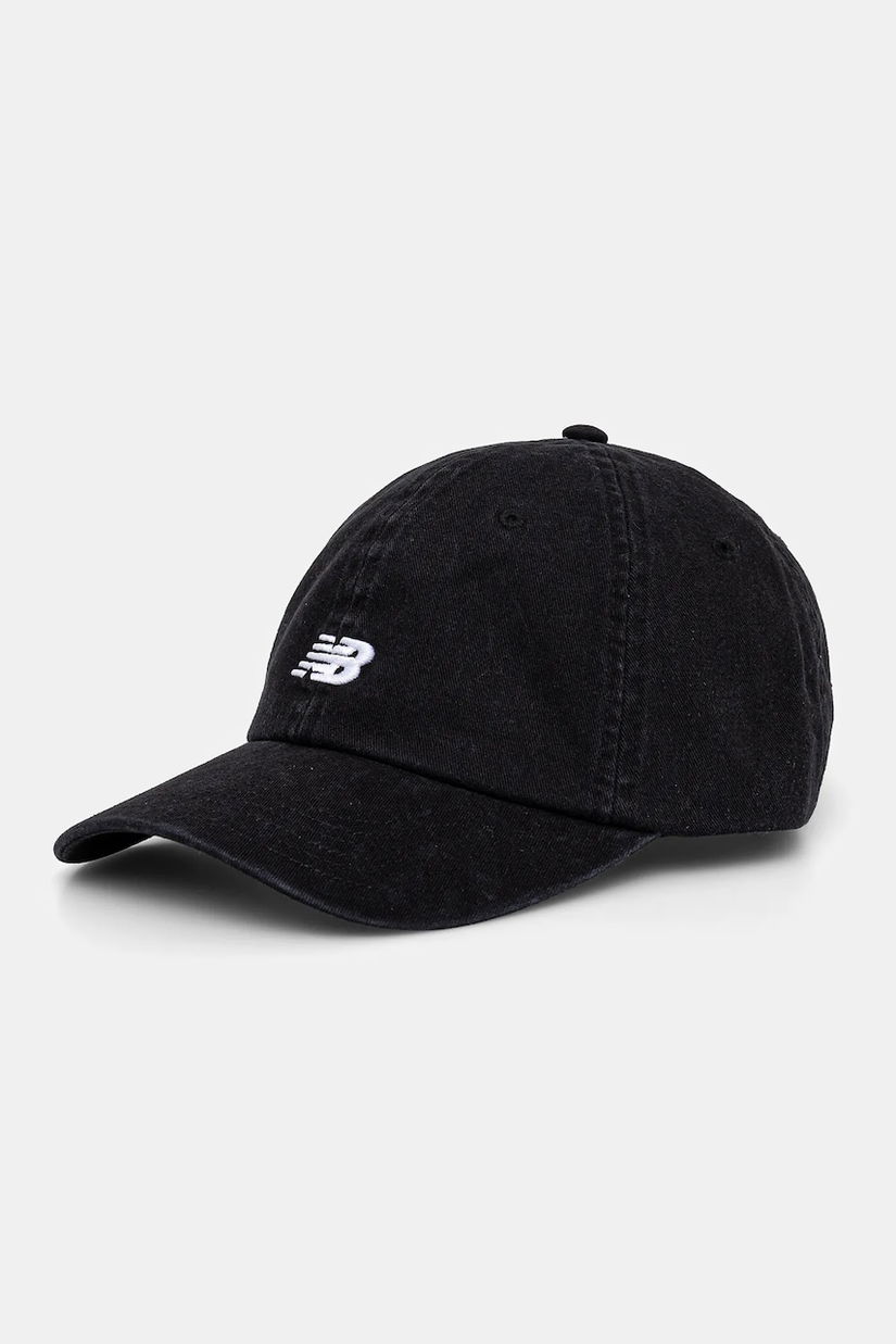 New Balance șapcă de baseball din bumbac culoarea negru, cu imprimeu, LAH51009BK