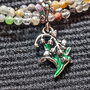 Colier argint X3 mixt pietre semipretioase charm floare lacramioara frunza argint emailat multicolor minimalist boho chic trendy - Transport gratuit