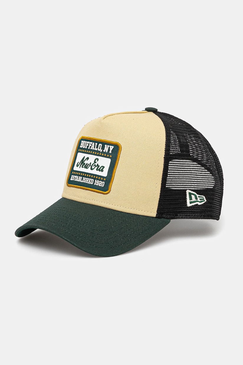 New Era șapcă de baseball din bumbac culoarea negru, cu imprimeu, 60603672