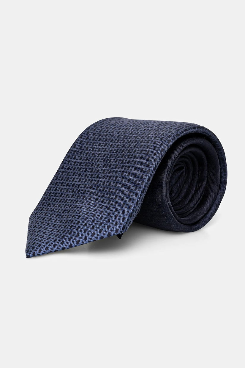 BOSS cravata de matase culoarea albastru marin, 50540026