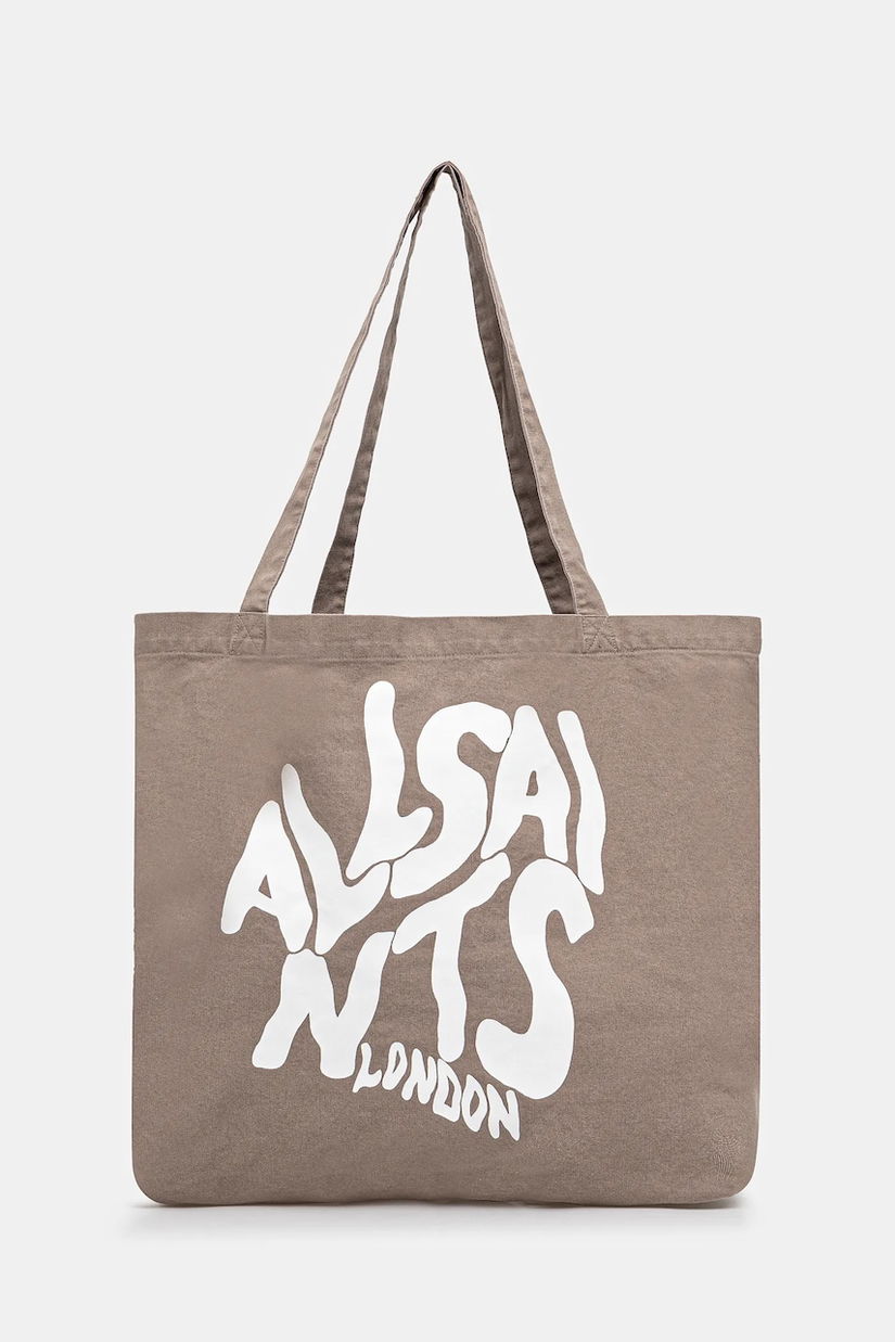 AllSaints geanta de bumbac ORLANDO culoarea bej, M285XB