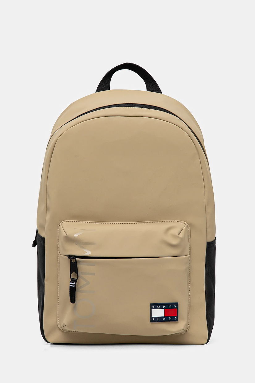 Tommy Jeans rucsac barbati, culoarea bej, mare, neted, AM0AM13274