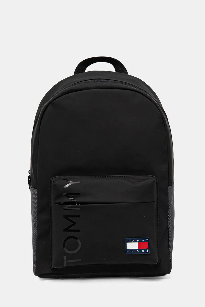 Tommy Jeans rucsac barbati, culoarea negru, mare, neted, AM0AM13274
