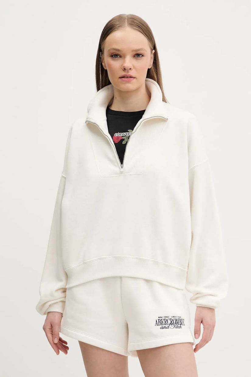 Hollister Co. bluza femei, culoarea bej, neted, KI352-5111