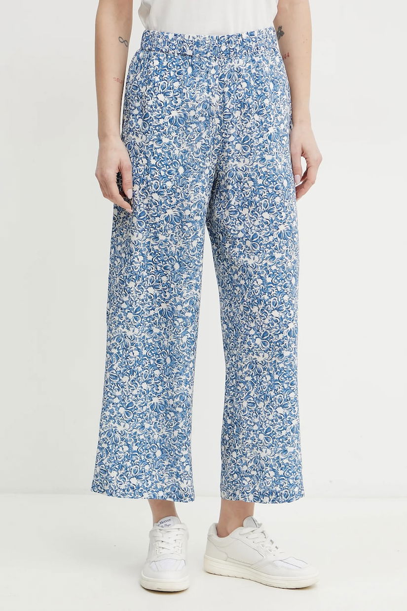 Weekend Max Mara pantaloni de matase femei, drept, high waist, 2515131082600