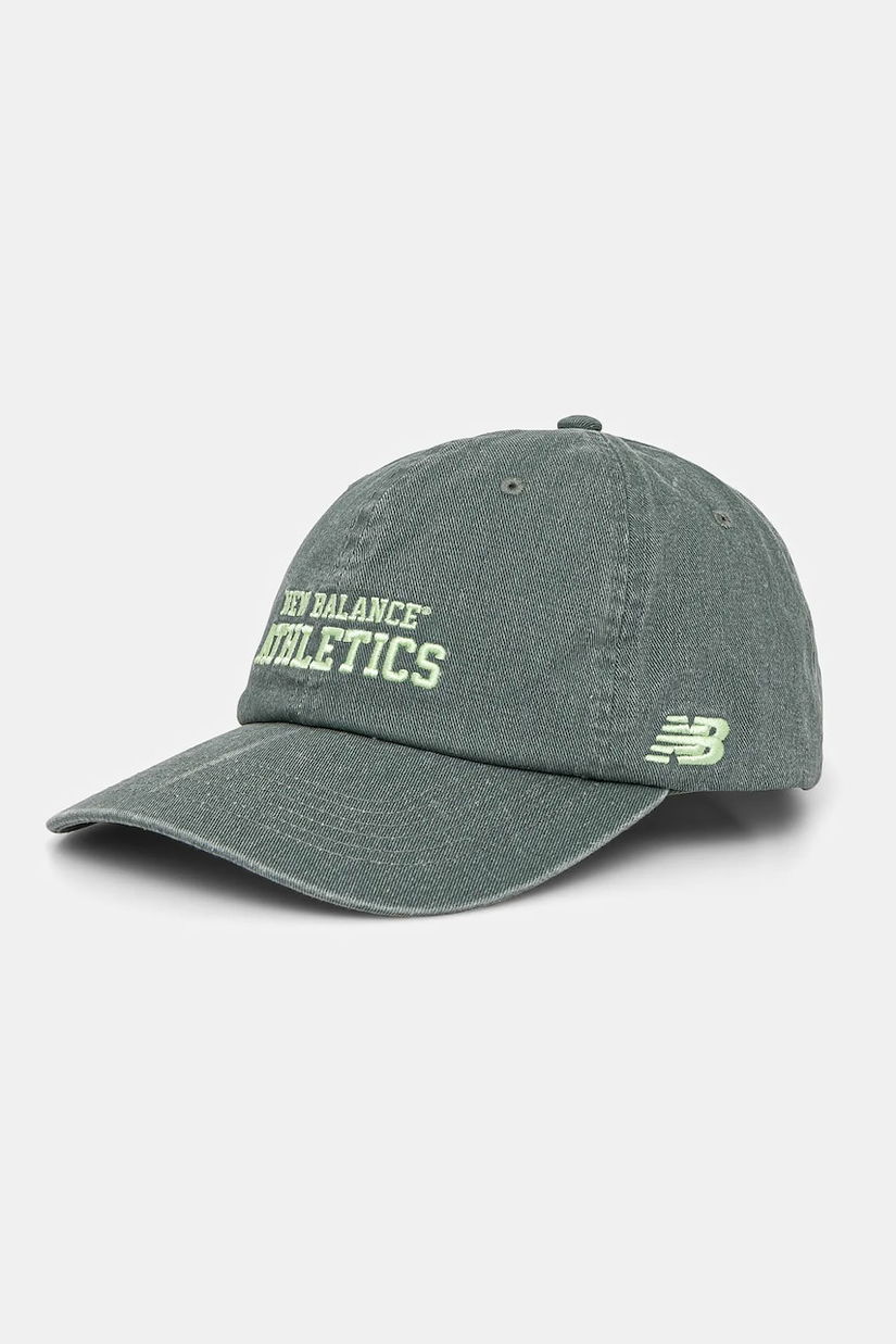 New Balance șapcă de baseball din bumbac culoarea verde, cu imprimeu, LAH51014DKJ