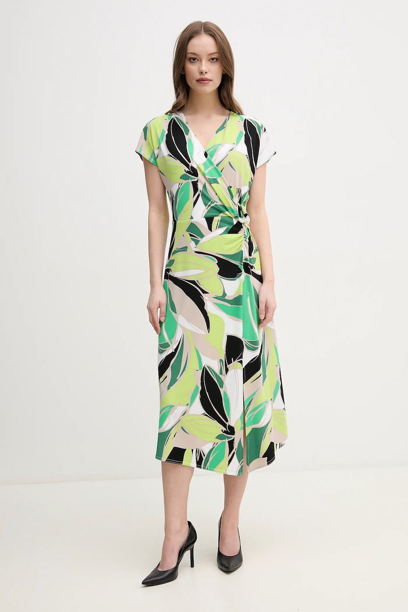 Joseph Ribkoff rochie culoarea verde, midi, evazată, 241201