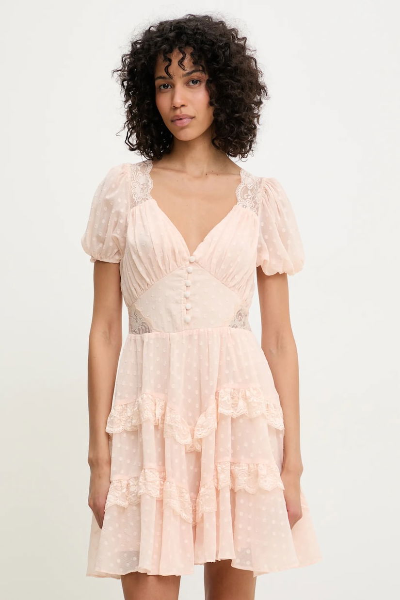 Answear Lab rochie culoarea bej, mini, evazată