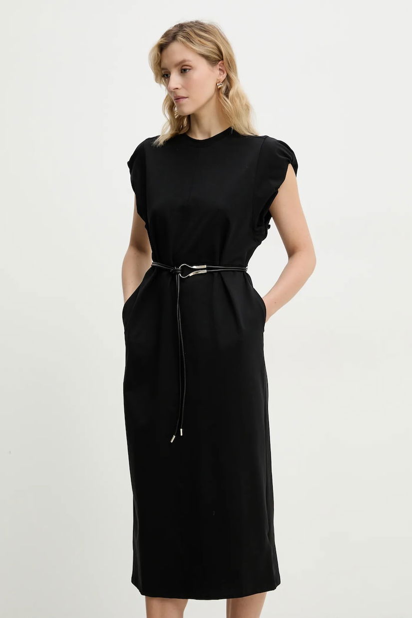 Answear Lab rochie culoarea negru, midi, dreaptă