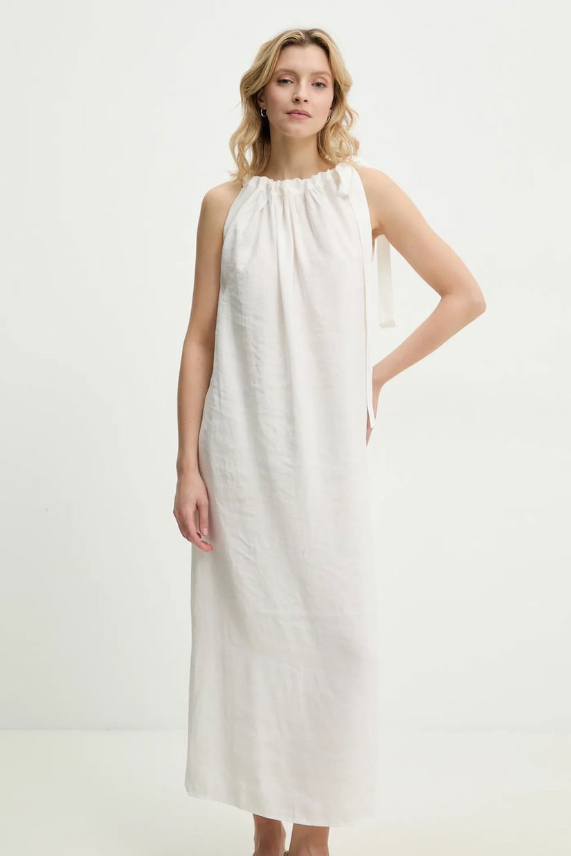 Answear Lab rochie culoarea alb, maxi, dreaptă