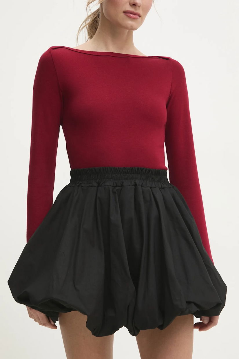 Answear Lab fustă din bumbac culoarea negru, mini, evazati