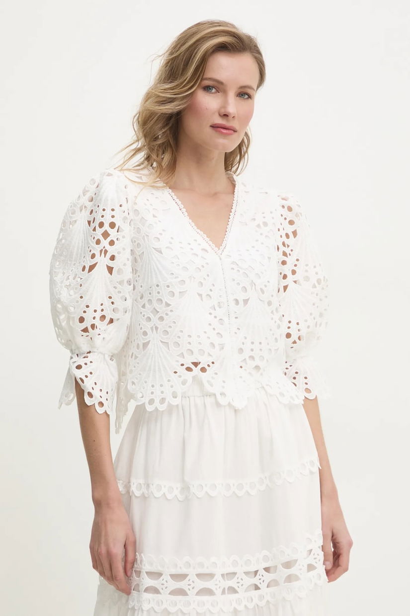 Answear Lab bluza femei, culoarea alb, neted