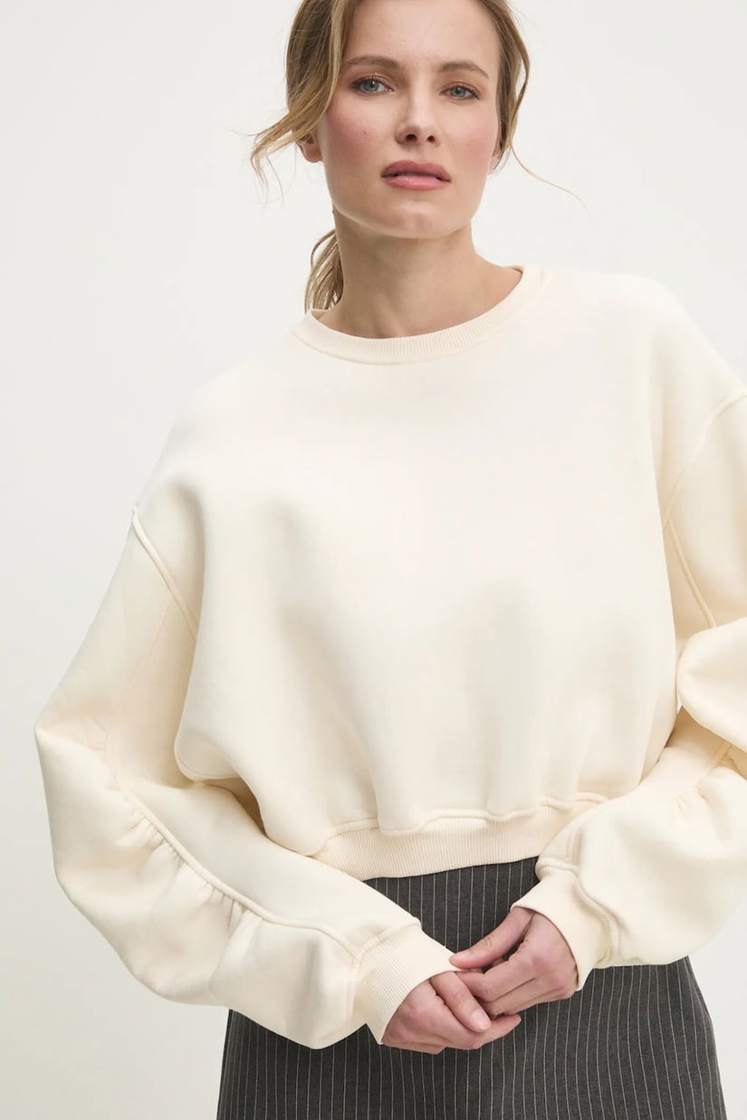 Answear Lab bluza femei, culoarea bej, neted