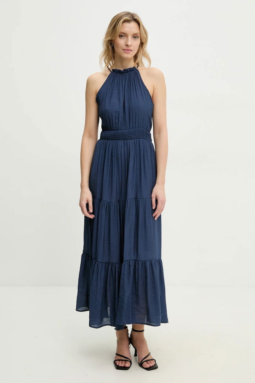 Answear Lab rochie culoarea bleumarin, maxi, evazată