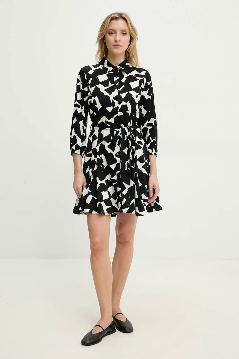 Answear Lab rochie culoarea negru, mini, evazată