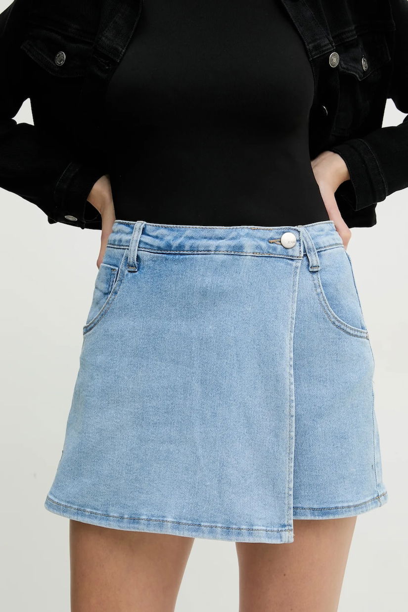 Answear Lab fustă și pantaloni denim femei, neted, medium waist