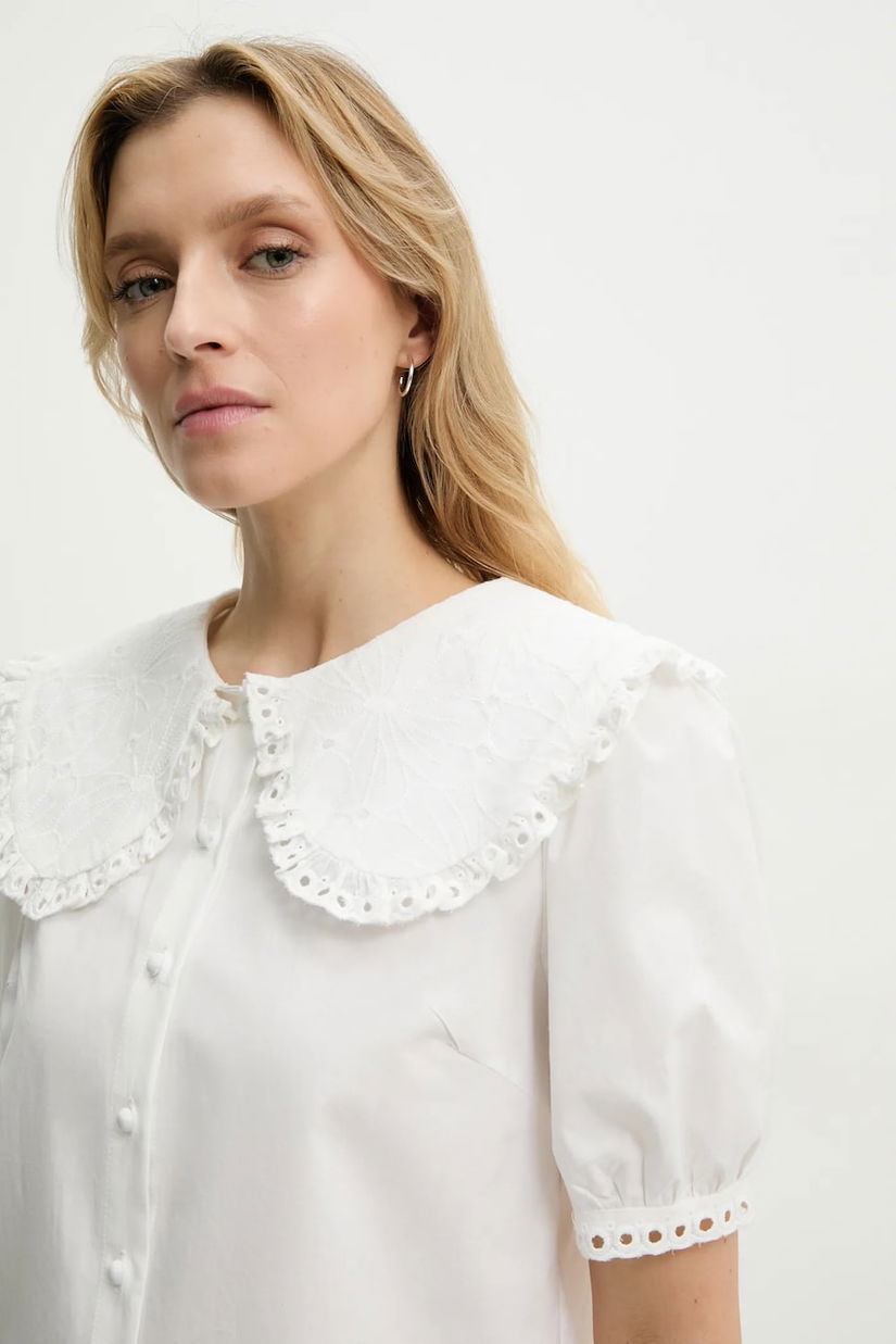 Answear Lab bluza femei, culoarea alb, neted