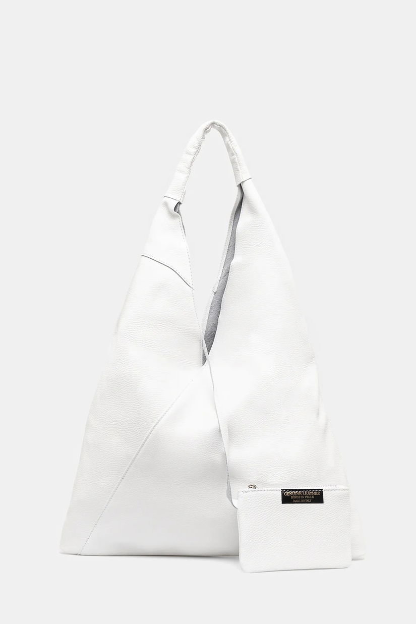 Answear Lab poseta de piele culoarea alb