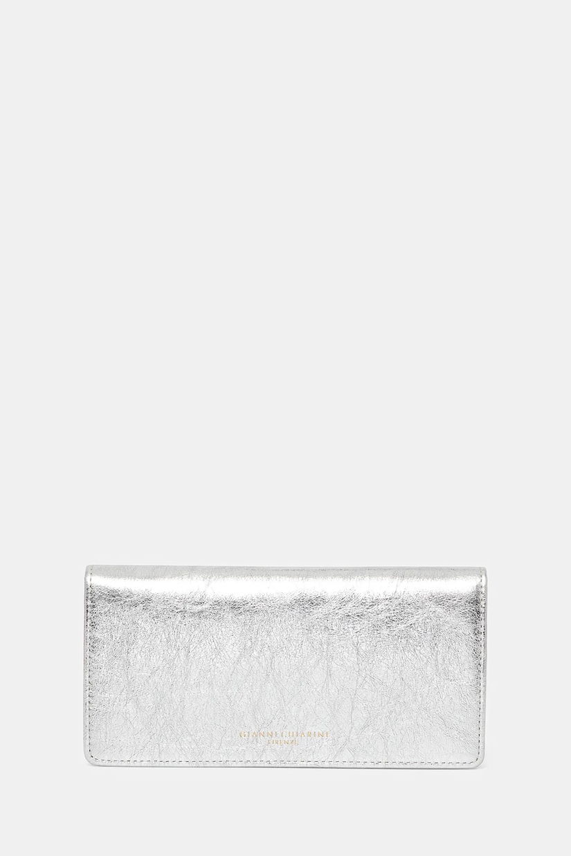 Gianni Chiarini portofel de piele 0 femei, culoarea argintiu, PF 5041 LMW