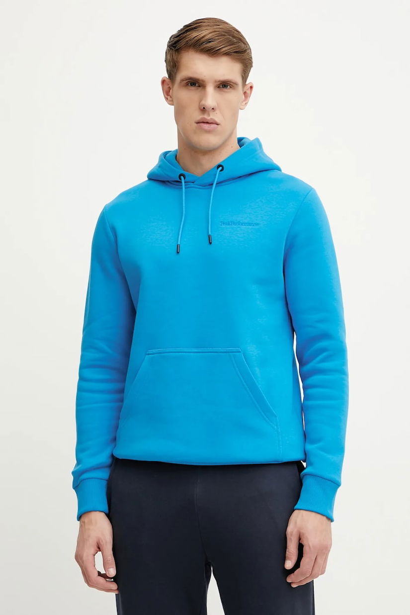 Peak Performance bluza barbati, cu glugă, neted