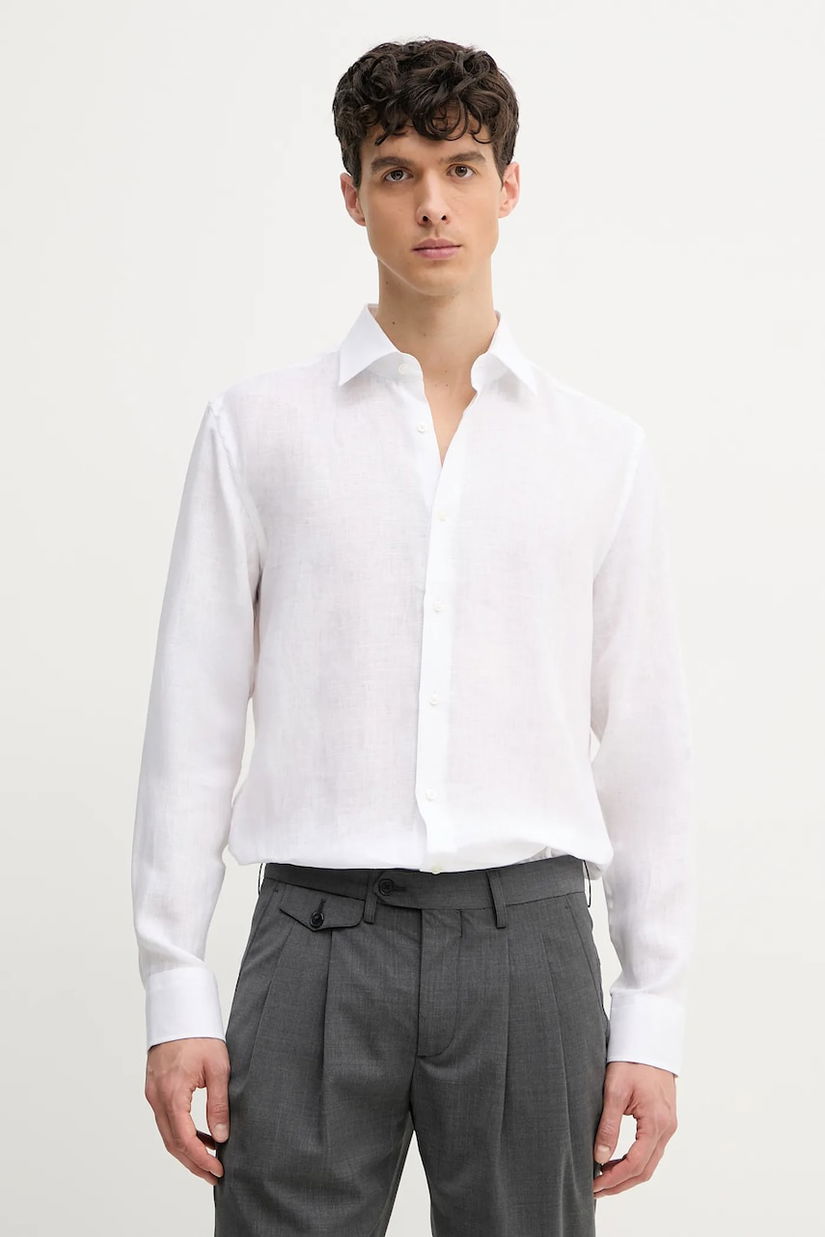 BOSS camasa de in culoarea alb, cu guler clasic, slim, 50490234