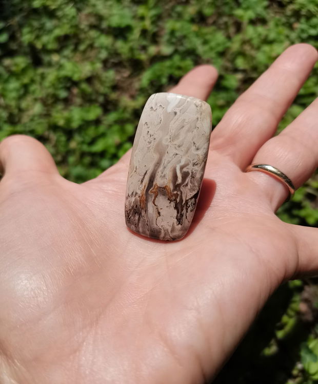 Inel Agata root plume si Argint 925 - IN1390 - Inel pietre semipretioase, inel patrat reglabil, inel statement, cadou sotie, inel cadou, bijuterii cadou, bijuterii agate, cristale vindecatoare, cristaloterapie, cristale de colectie