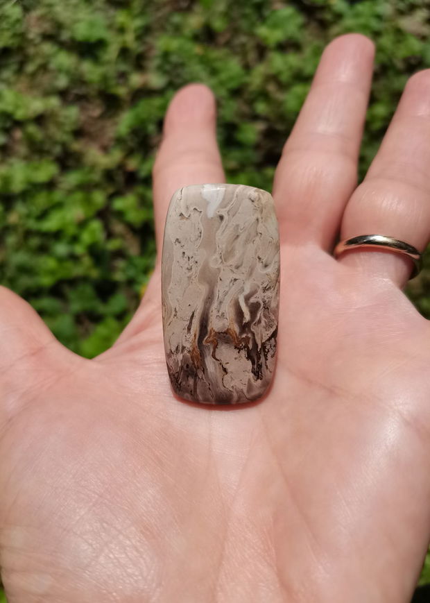 Inel Agata root plume si Argint 925 - IN1390 - Inel pietre semipretioase, inel patrat reglabil, inel statement, cadou sotie, inel cadou, bijuterii cadou, bijuterii agate, cristale vindecatoare, cristaloterapie, cristale de colectie
