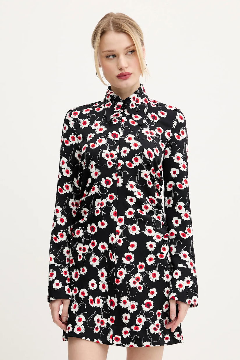 Desigual rochie NIMA culoarea negru, mini, evazată, 25SWVW11