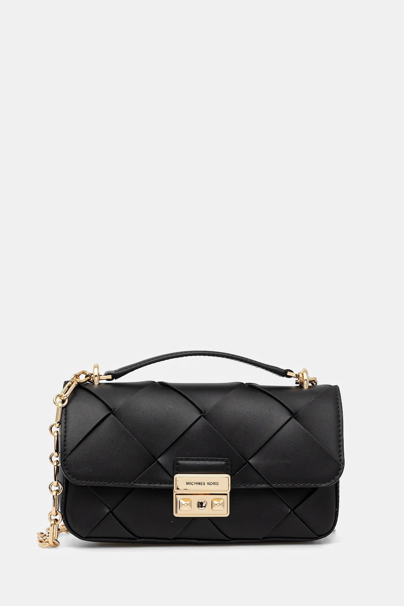 MICHAEL Michael Kors poseta de piele culoarea negru, 30S5G2RL5L