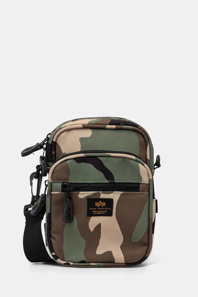 Alpha Industries borseta Label Messenger Bag S culoarea verde, 156941