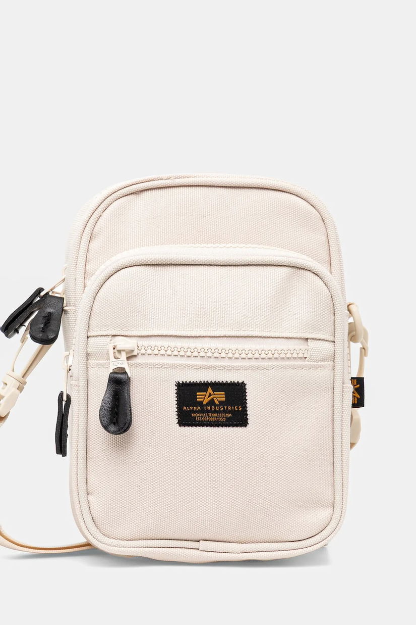 Alpha Industries borseta Label Messenger Bag S culoarea bej, 156941