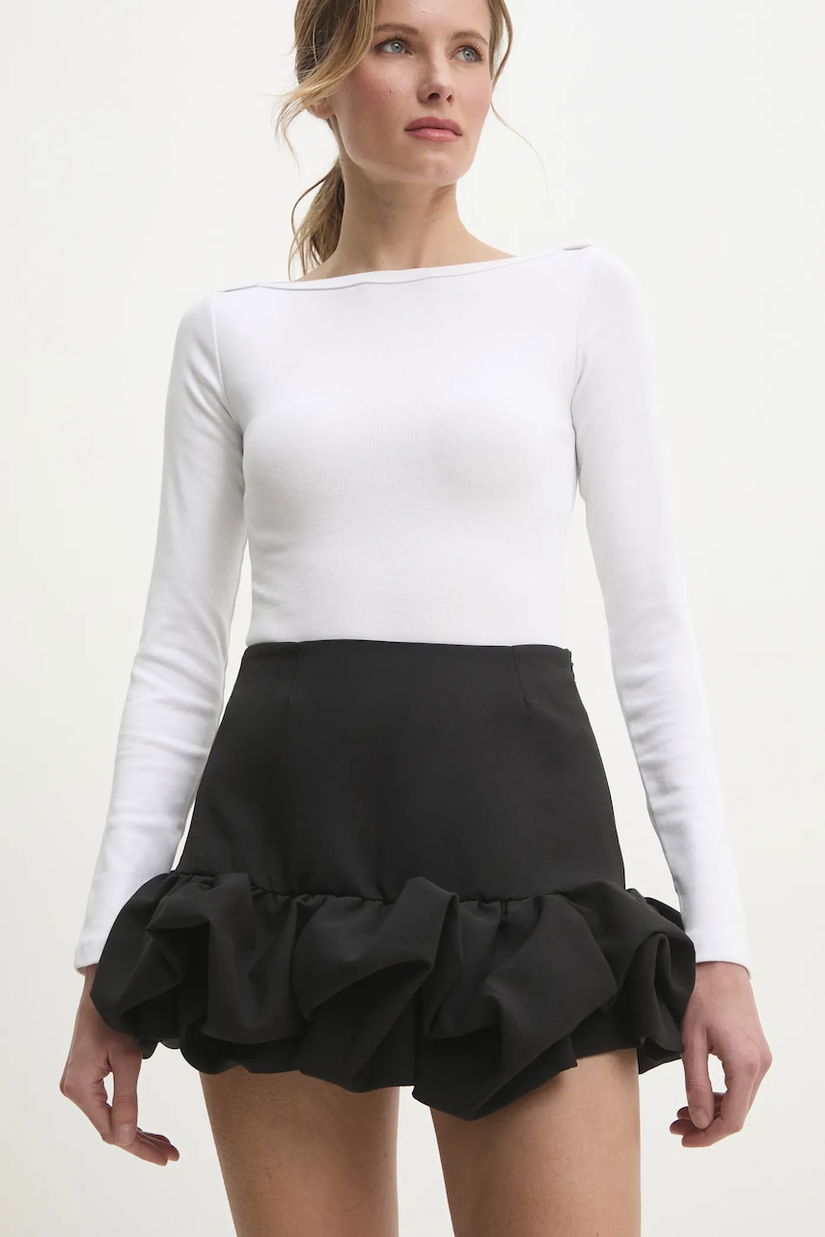 Answear Lab fustă culoarea negru, mini, evazati