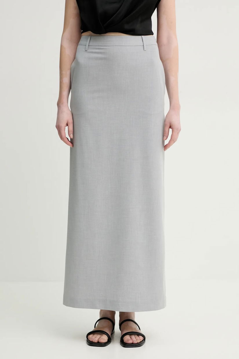 ISABELLE BLANCHE fusta culoarea gri, maxi, drept, IS25SS-G027-T003