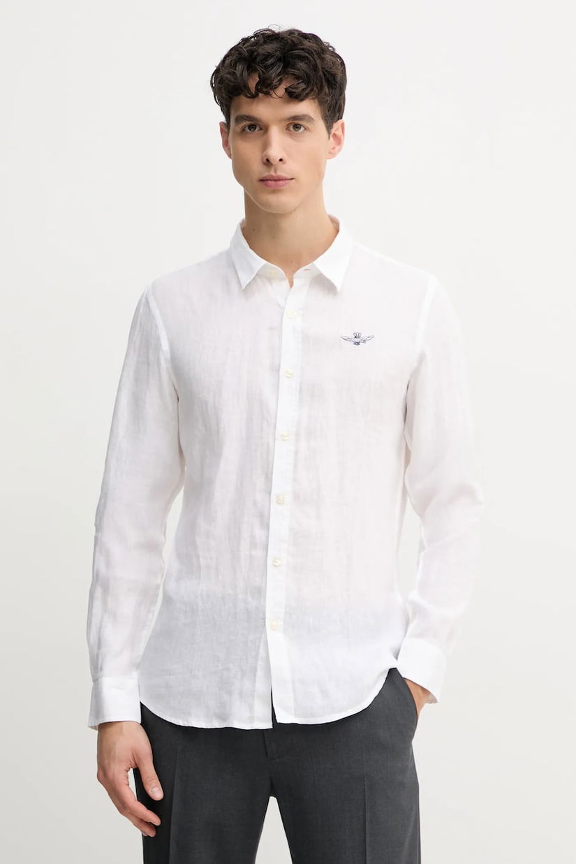 Aeronautica Militare camasa de in culoarea alb, cu guler clasic, regular, CA1239CT3089
