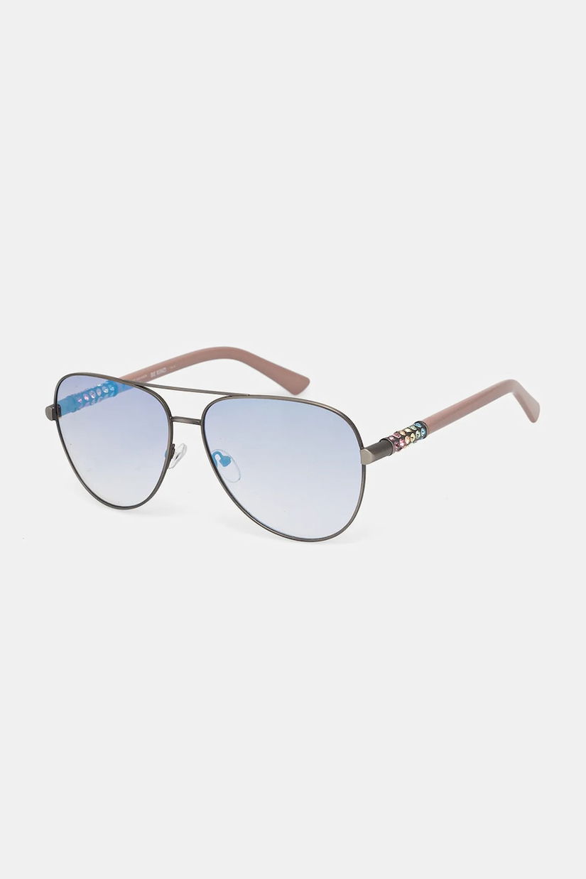 Kurt Geiger London ochelari de soare MAYFAIR femei, culoarea argintiu, 4040263999