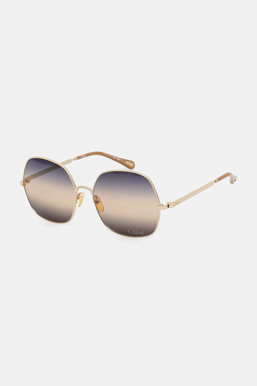 Chloé ochelari de soare femei, culoarea auriu, CH0282S