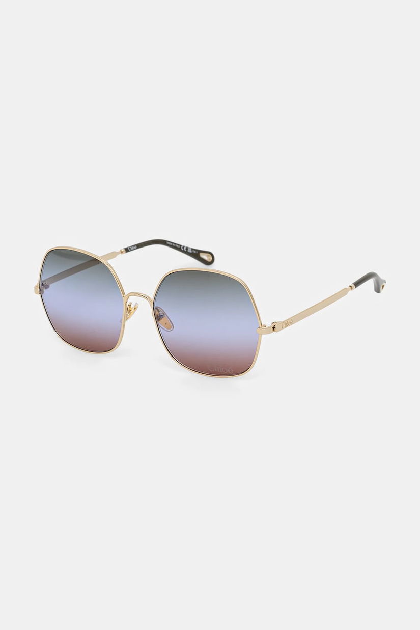 Chloé ochelari de soare femei, culoarea auriu, CH0282S