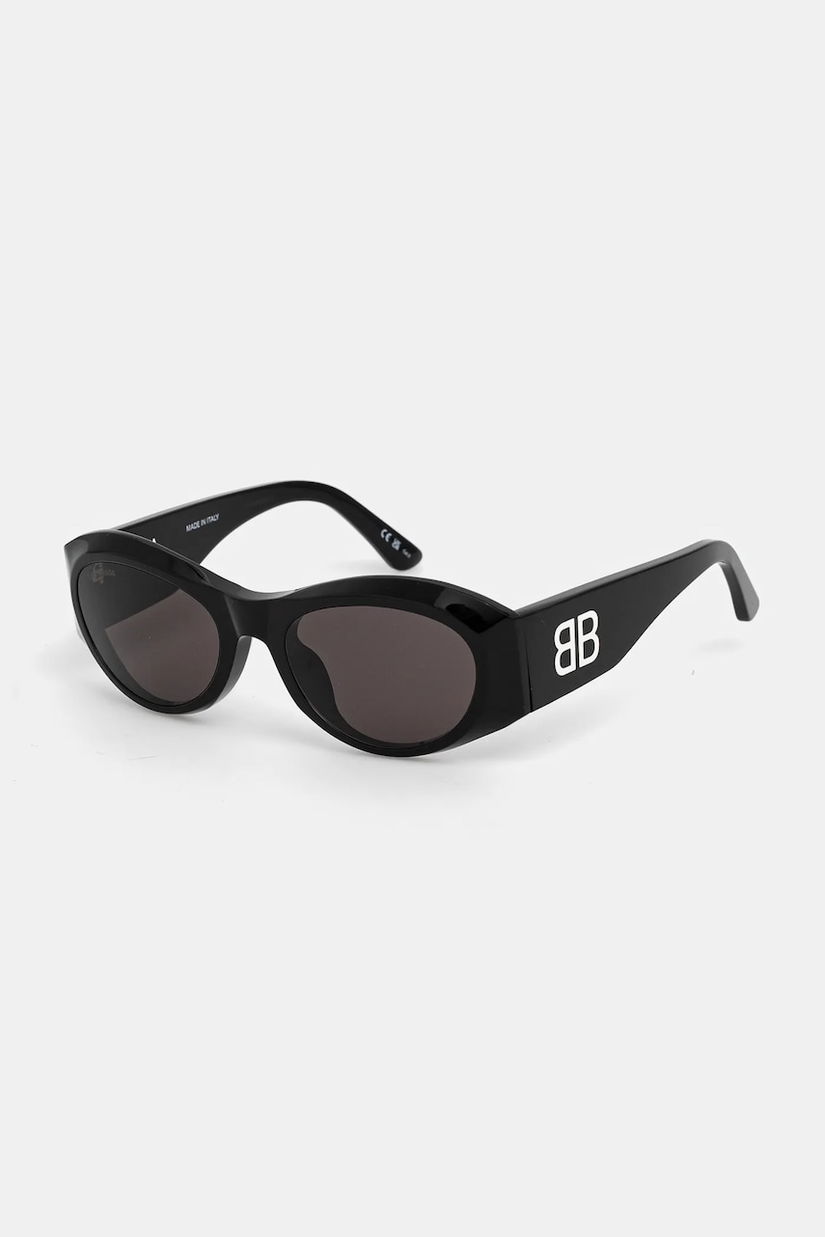 Balenciaga ochelari de soare femei, culoarea negru, BB0396SK