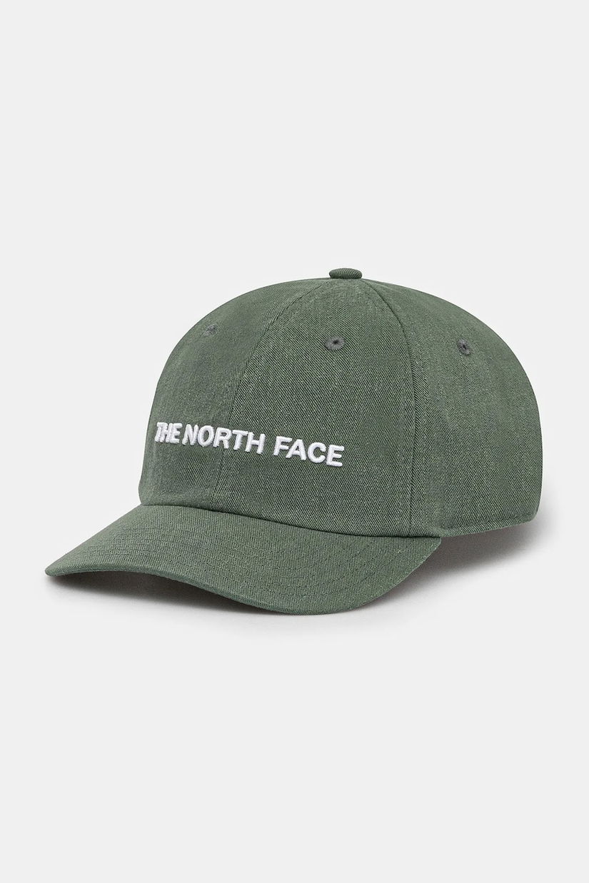 The North Face sapca Roomy Norm culoarea verde, cu imprimeu, NF0A7WHPBOL1