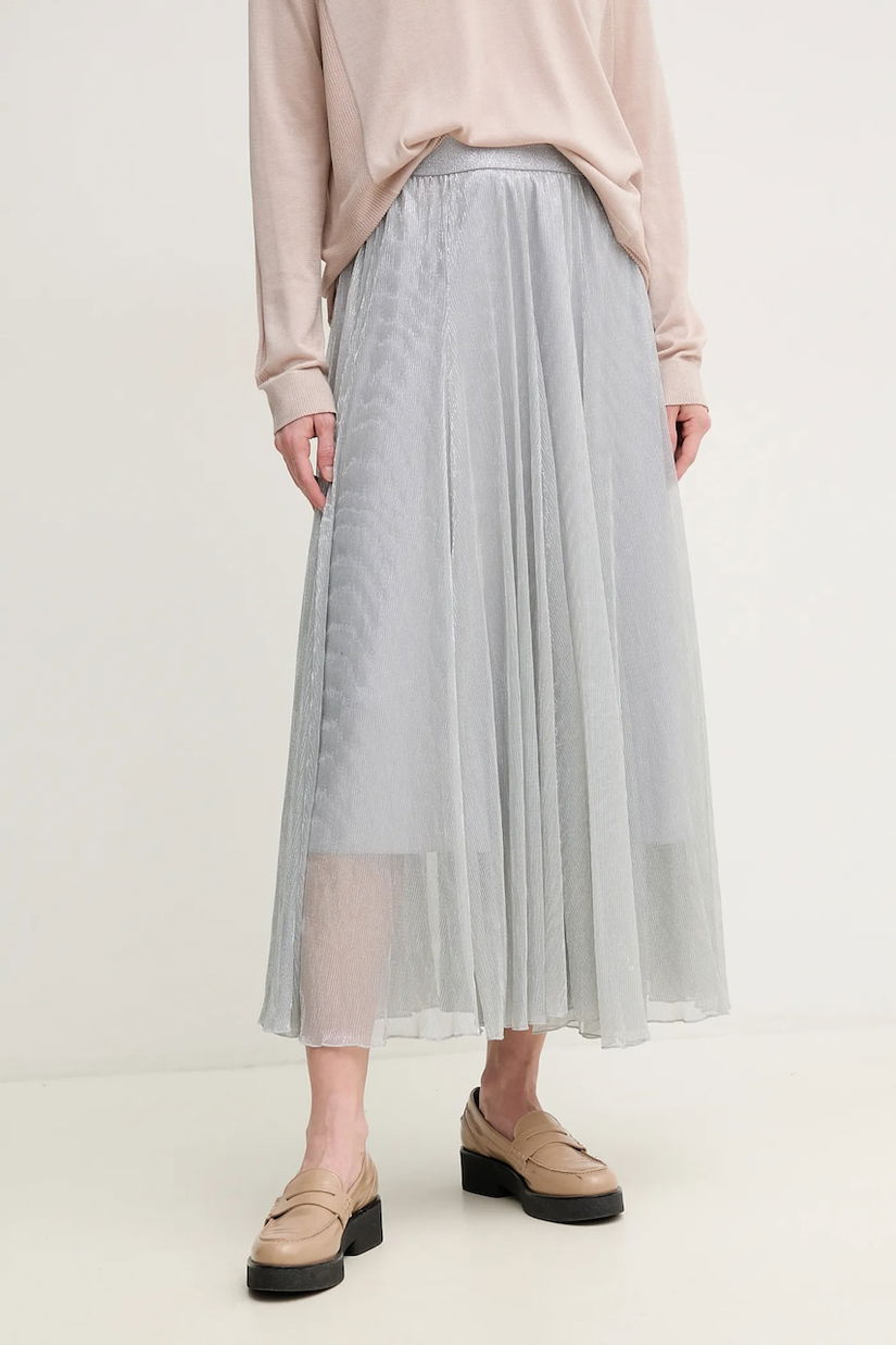 Marc Aurel fusta culoarea argintiu, midi, evazati, 2180-7023-93398