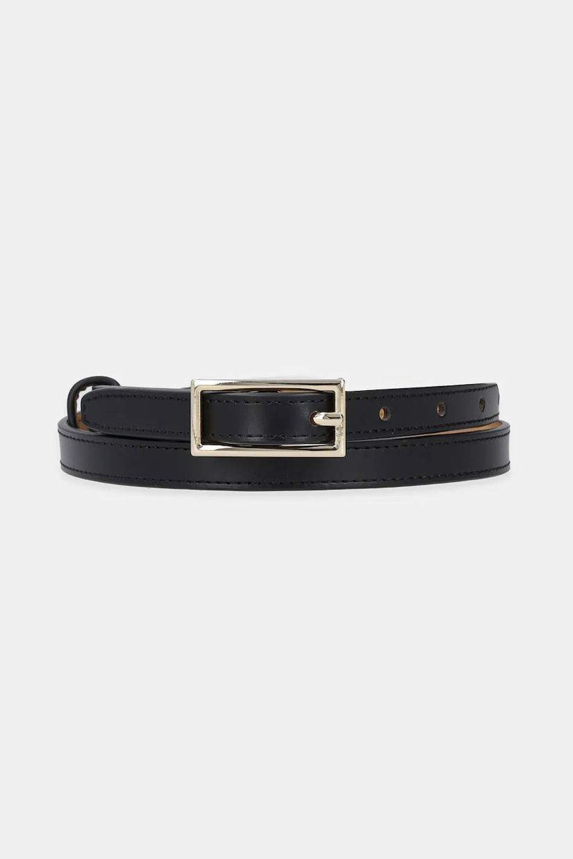 Abercrombie & Fitch curea de piele femei, culoarea negru, KI154-4068