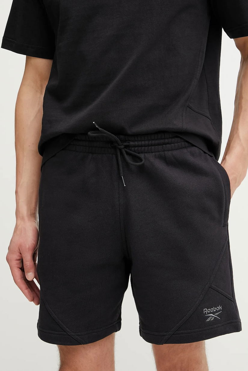 Reebok Classic pantaloni scurti din bumbac barbati, culoarea negru, 100214084