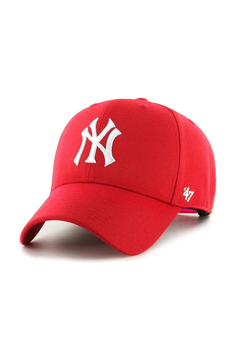 47 brand sapca MLB New York Yankees culoarea rosu, cu imprimeu, B-MVPSP17WBP-RDB